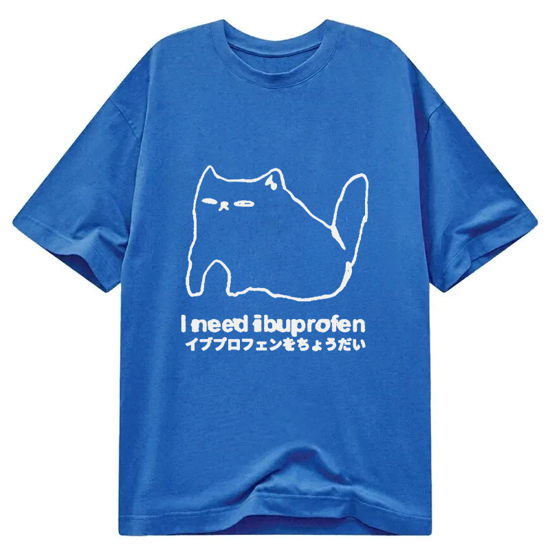 Tokyocanvas I Need Ibuprofen Cat Classic T-Shirt