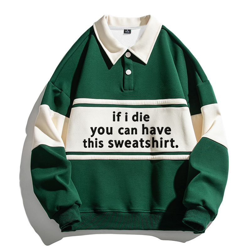 Tokyocanvas Free Sweatshirt Polo Embroidered Sweatshirt