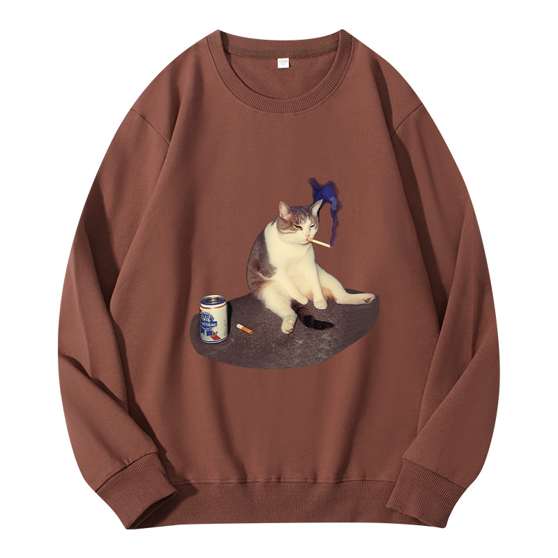 Tokyocanvas Cat Smoking Meme Classic Sweatshirt