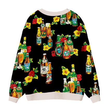 Tokyocanvas Black Beers Ugly Cardigan Sweatshirt