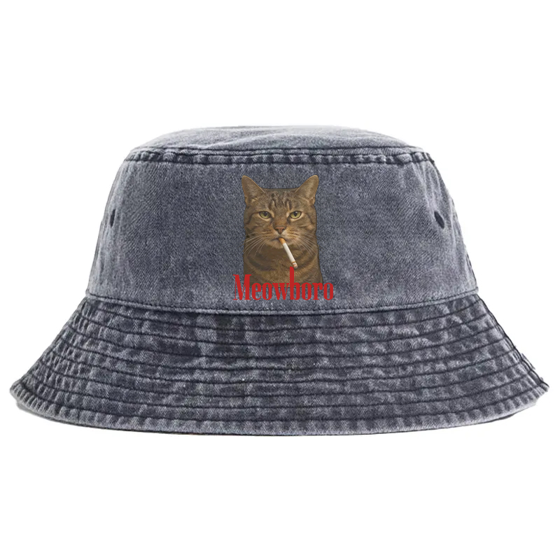 Tokyocanvas Funny Realistic Cat Meme Washed Bucket Hat