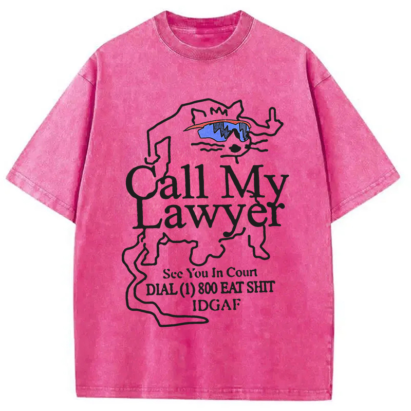 Tokyocanvas Call My Lawyer Washed T-Shirt