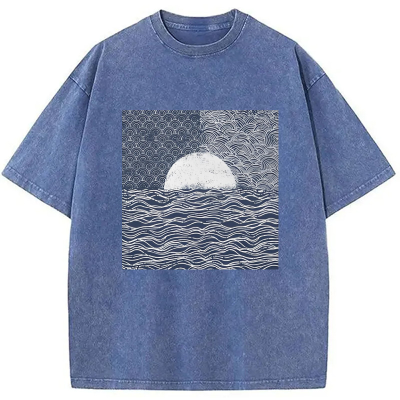 Tokyocanvas Japanese-inspired Minimalist Design Washed T-Shirt