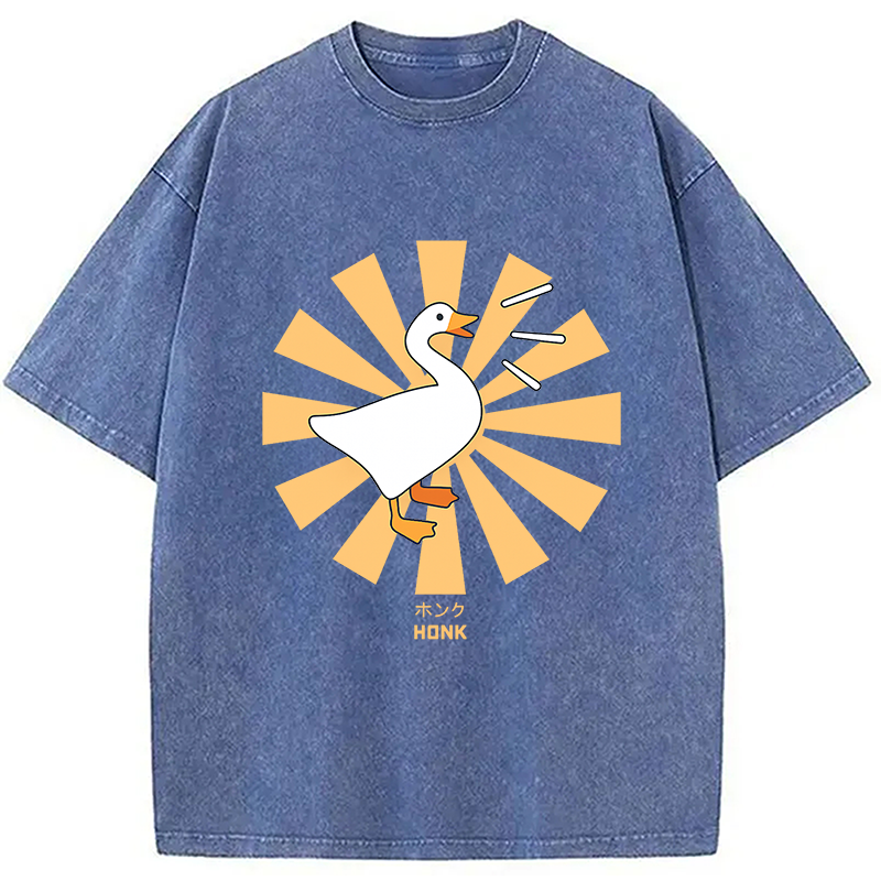 Tokyocanvas Honk Goose Japanese Washed T-Shirt