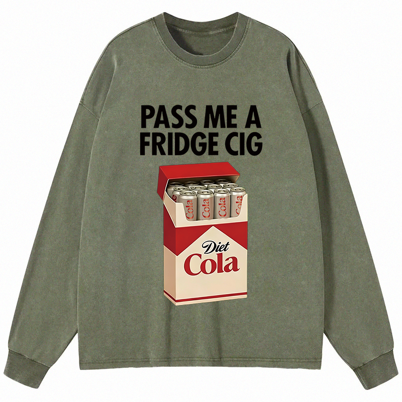 Tokyocanvas I Need A Diet Cola Long Sleeve Washed T-Shirt