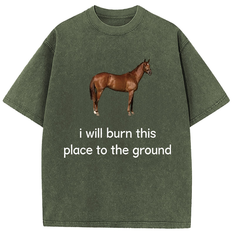 Tokyocanvas I Will Burn This Place To The Ground Washed T-Shirt