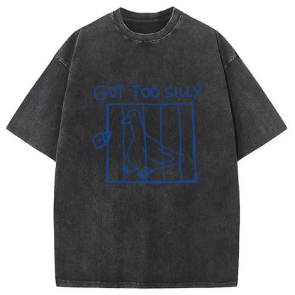 Tokyocanvas Got Too Silly Meme Washed T-Shirt