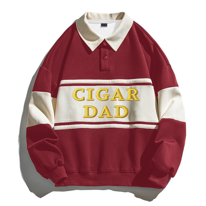 Tokyocanvas CIGAR DAD Polo Embroidered Sweatshirt