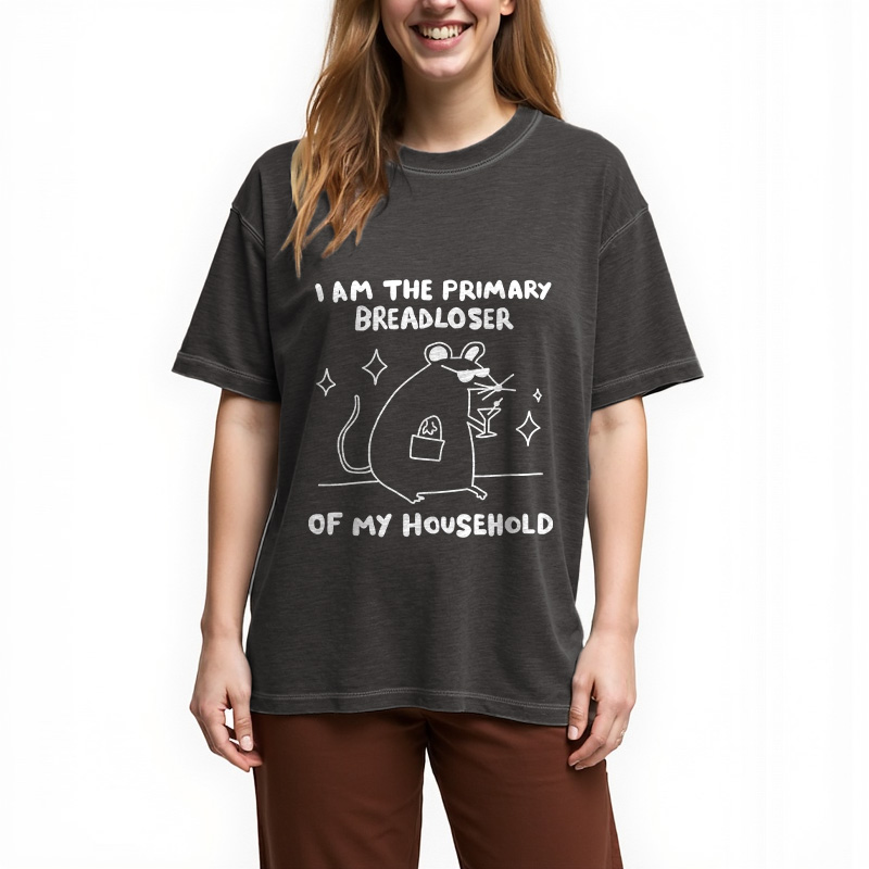 Tokyocanvas I Am the Primary Breadloser of My Household Gradient Washed T-Shirt