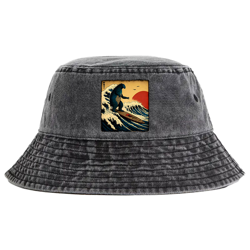 Tokyocanvas The Great Wave Washed Bucket Hat