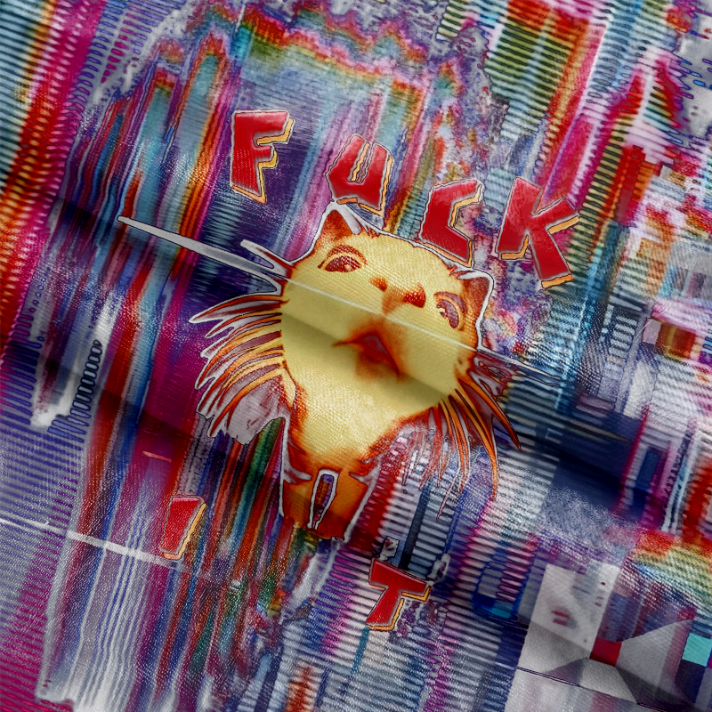 Tokyocanvas Funny Cat Graphic Long-sleeve T-Shirt