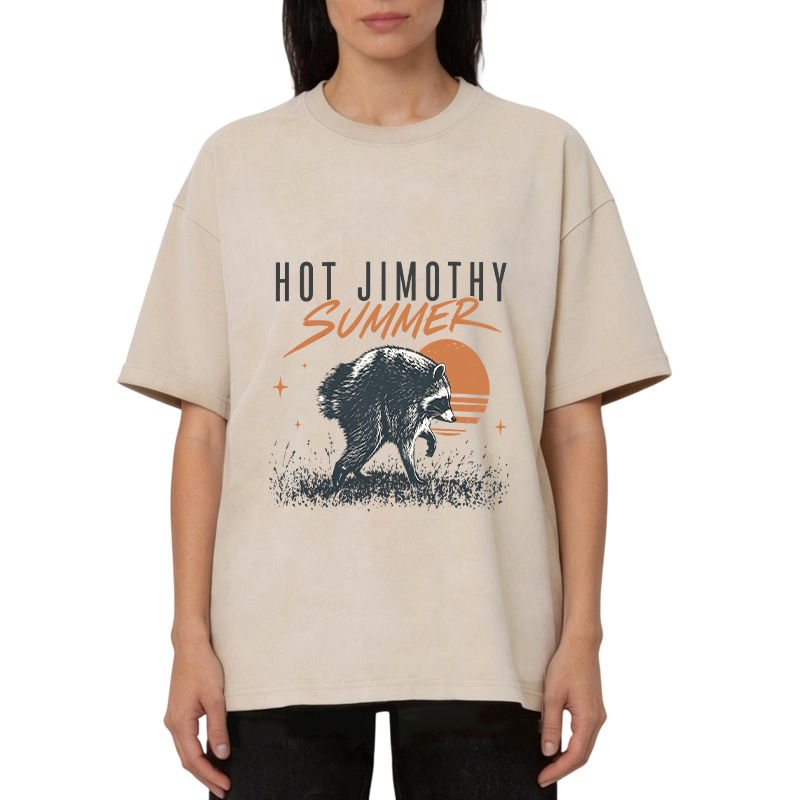 Tokyocanvas Hot Jimothy Summer Raccoon Washed T-Shirt