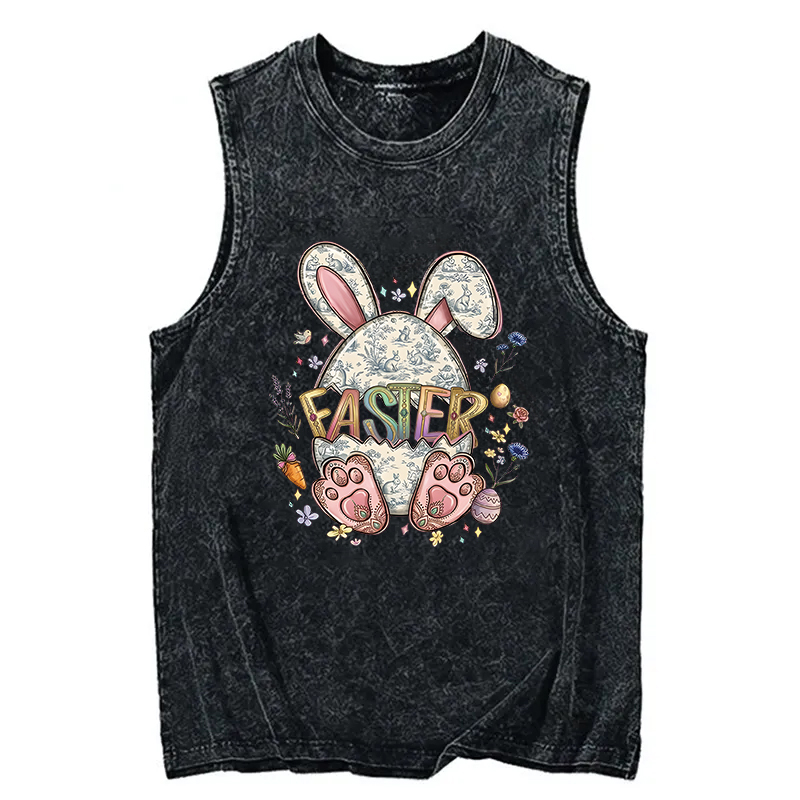 Tokyocanvas Easter Bunny Egg Washed Tank