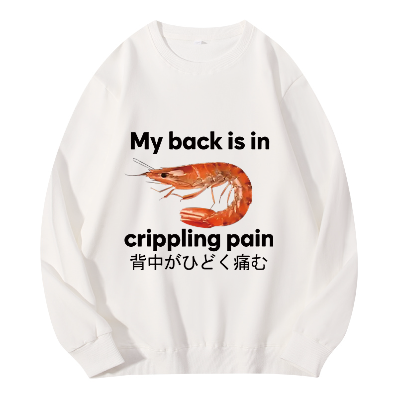 Tokyocanvas My Back Is in Crippling Pain Classic Sweatshirt
