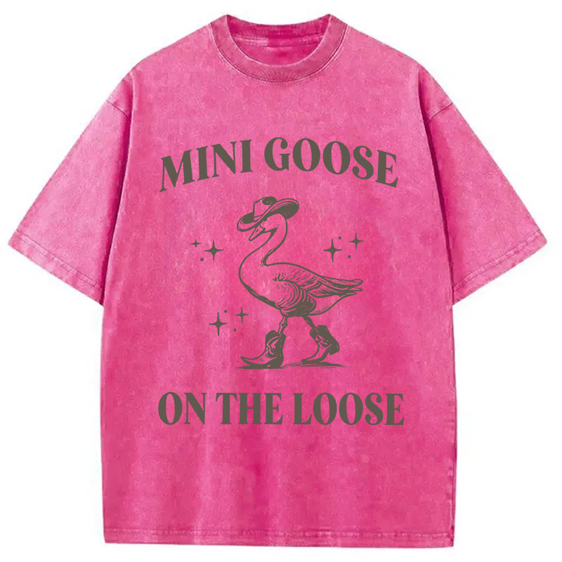 Tokyocanvas Mini Goose On The Loose Washed T-Shirt