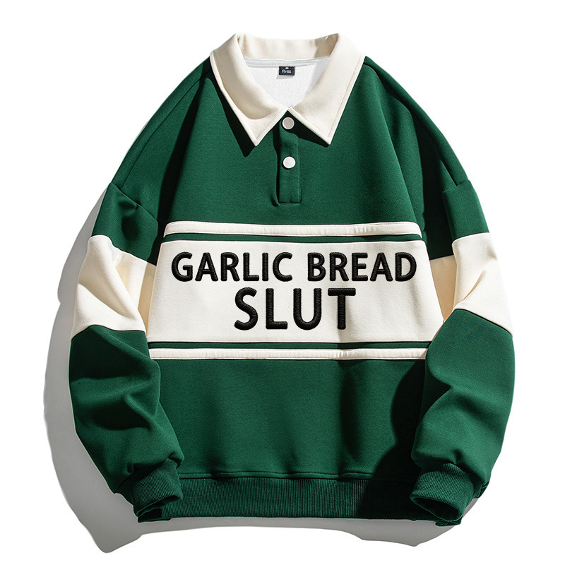 Tokyocanvas Asexuality Polo Embroidered Sweatshirt