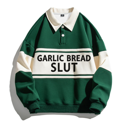 Tokyocanvas Asexuality Polo Embroidered Sweatshirt