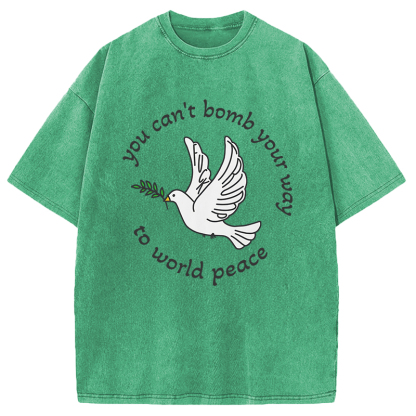 Tokyocanvas Bombs for World Peace Washed T-Shirt