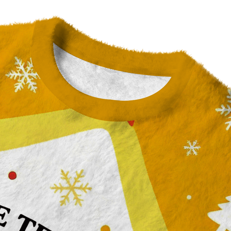 Tokyocanvas You're Telling Me A Crab Fuzzy Christmas Ugly Sweatshirt
