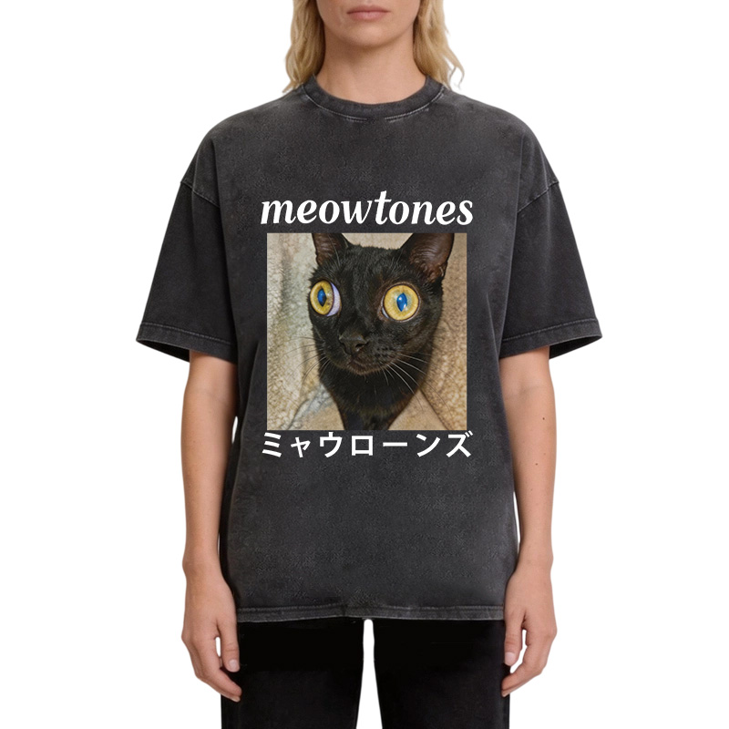 Tokyocanvas Meowlones Washed T-Shirt