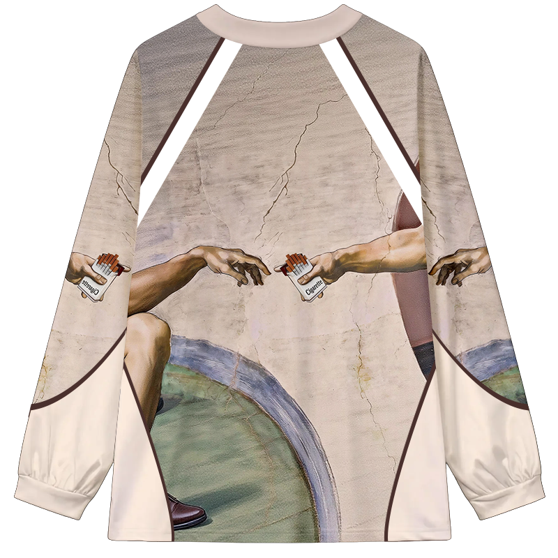 Tokyocanvas Pass Me A Cig Long Sleeve Graphic Print T-Shirt