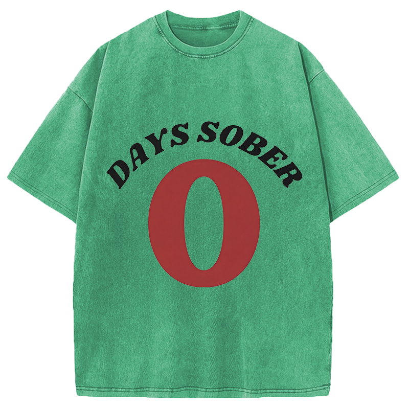 Tokyocanvas 0 Days Sober Washed T-Shirt