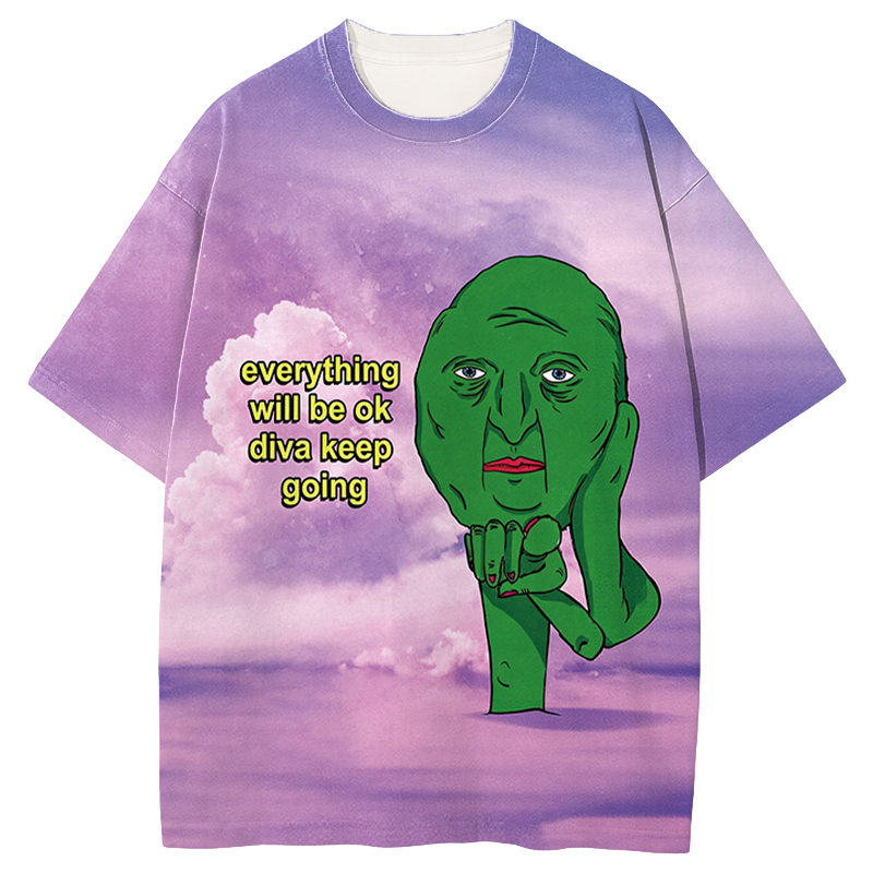 Tokyocanvas Diva Keep Going Graphic Print T-shirt