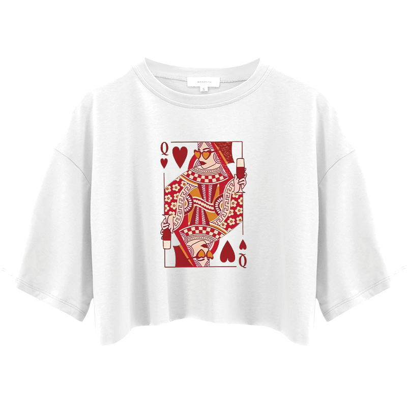 Tokyocanvas Queen of Hearts Crop Top
