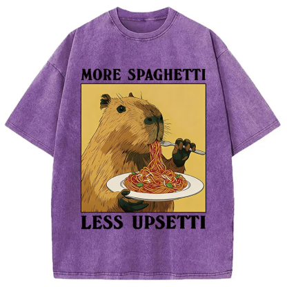 Tokyocanvas Capybara Eating Washed T-Shirt