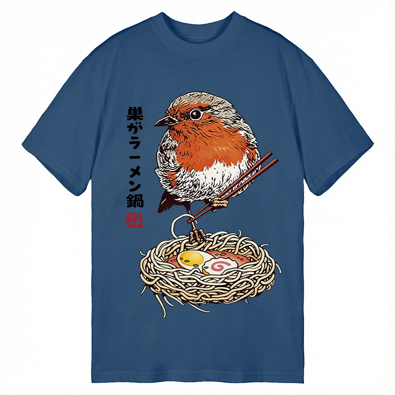 Tokyocanvas Northern Cardinal With Ramen Nest Classic T-Shirt