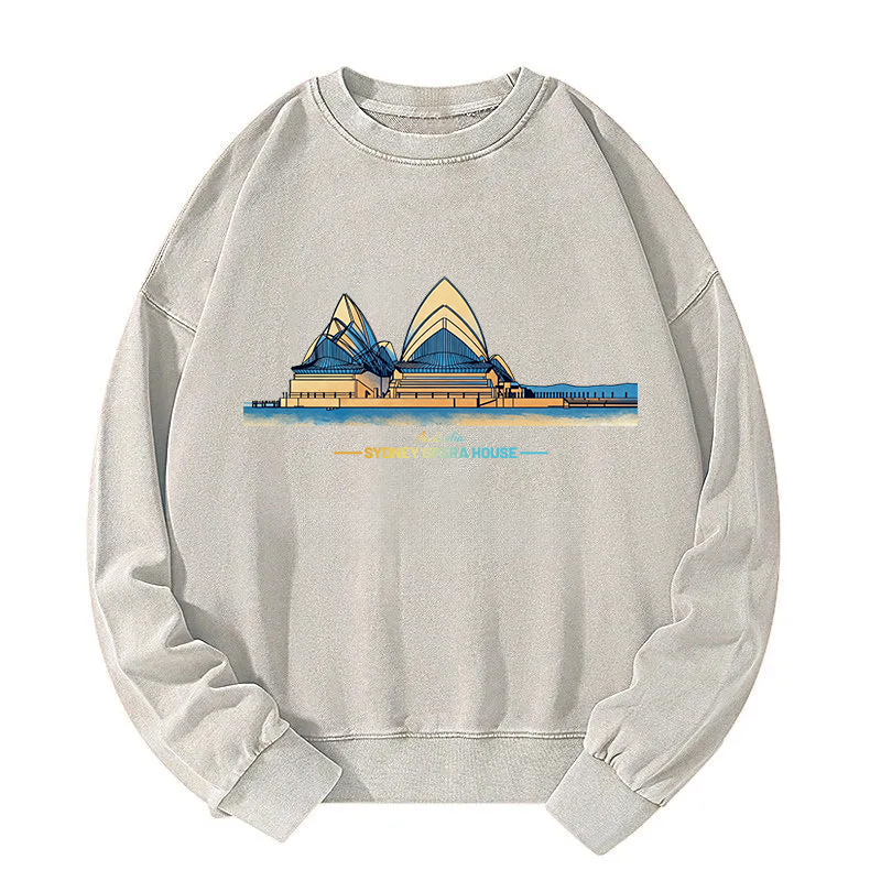 Tokyocanvas Sydney Opera House Washed Sweatshirt