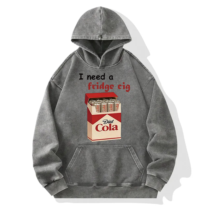 Tokyocanvas I Need A Fridge Cig Washed Hoodie