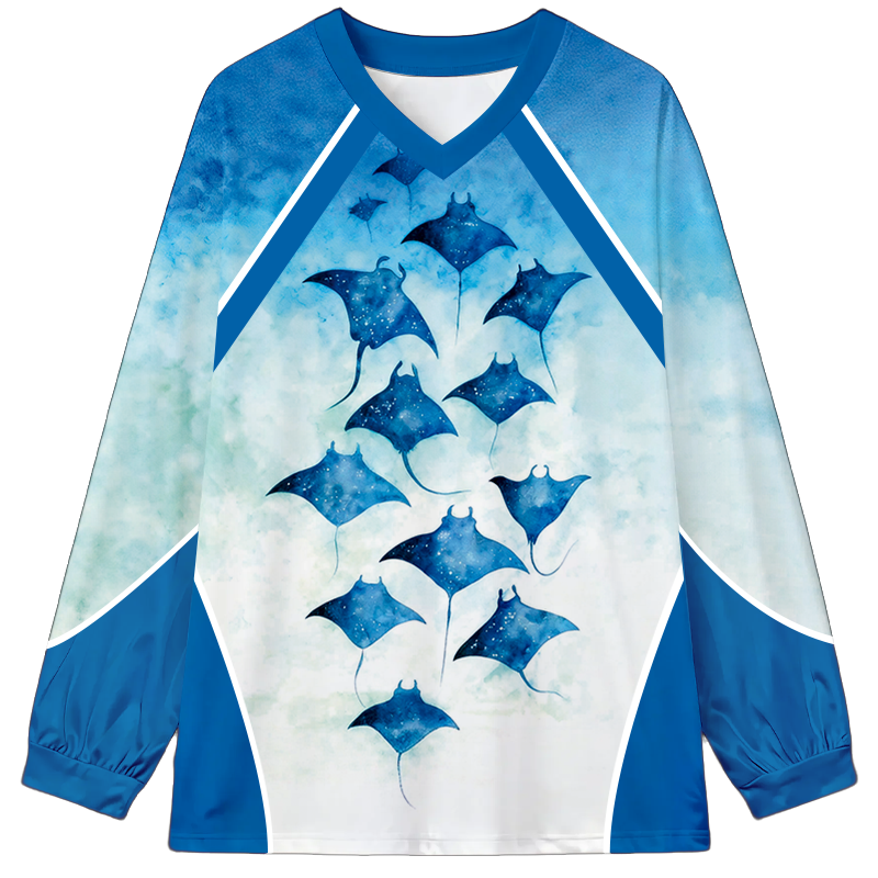 Tokyocanvas Vintage Manta Long Sleeve Graphic Print T-Shirt