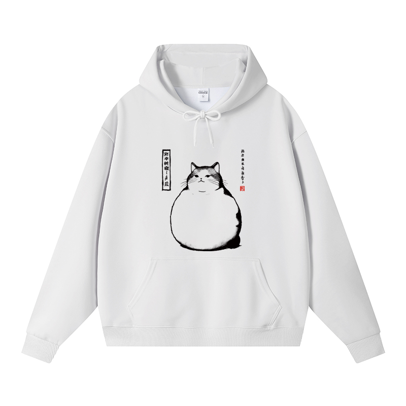 Tokyocanvas Matsumoto Hoji Cat Fleece Lined Hoodie