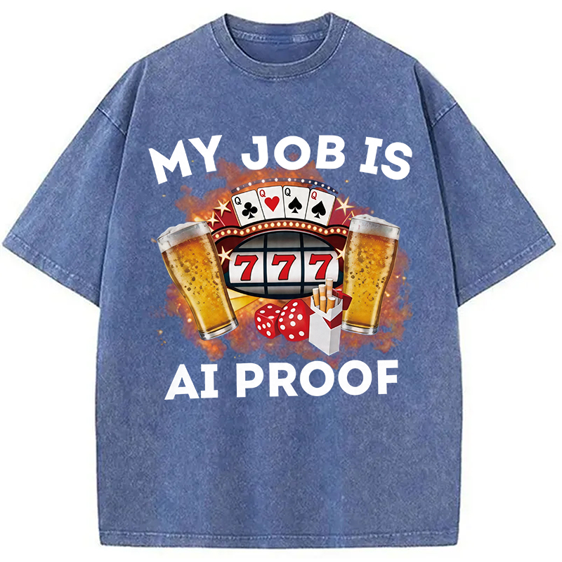 Tokyocanvas My Job Is AI Proof Washed T-Shirt