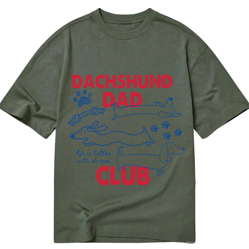 Tokyocanvas Dachshund Dad Club Classic T-Shirt