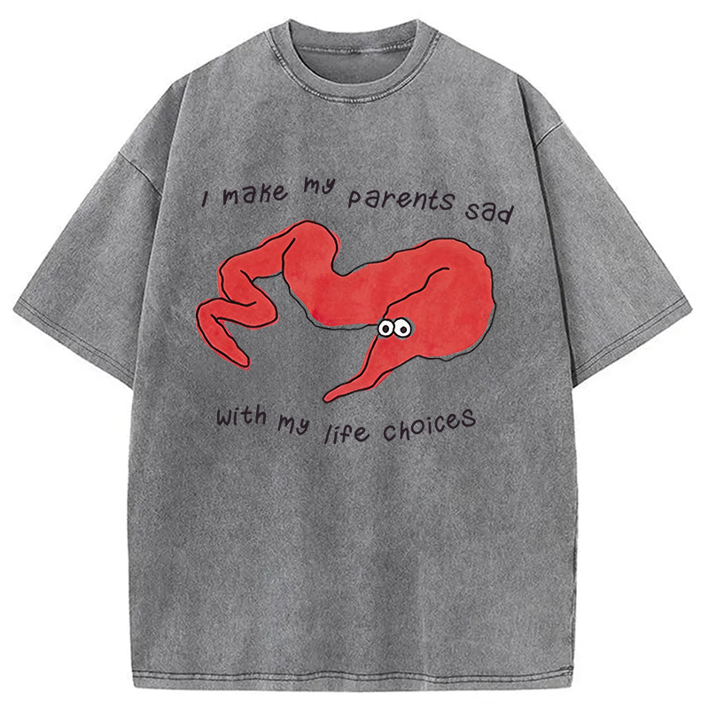 Tokyocanvas My Life Choices Meme Washed T-Shirt