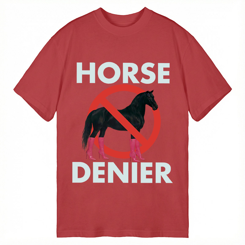 Tokyocanvas Funny High-Heel Noir Horse Denier Classic T-Shirt