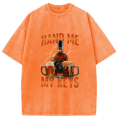 Tokyocanvas Hand Me The Keys Meme Washed T-Shirt