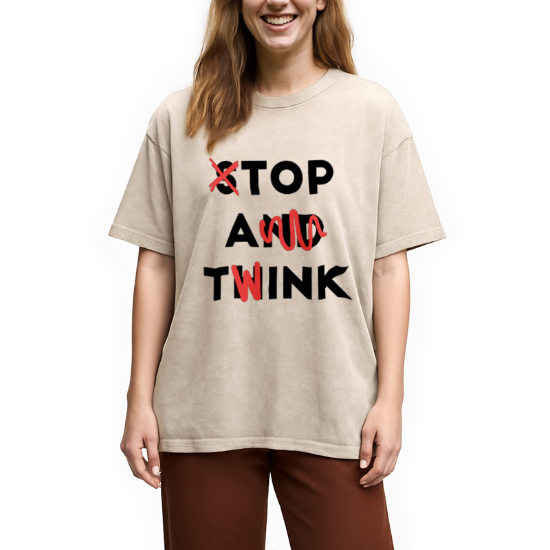 Tokyocanvas Stop And Twink Washed T-Shirt