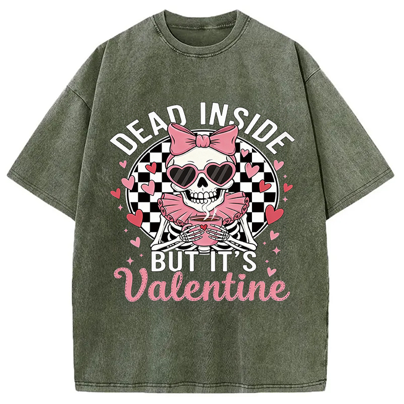 Tokyocanvas Dead Inside But It's Valentine Washed T-Shirt