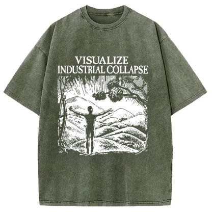 Tokyocanvas Industrial Collapse Washed T-Shirt