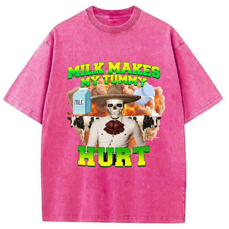 Tokyocanvas Lactose Intolerance Meme Washed T-Shirt