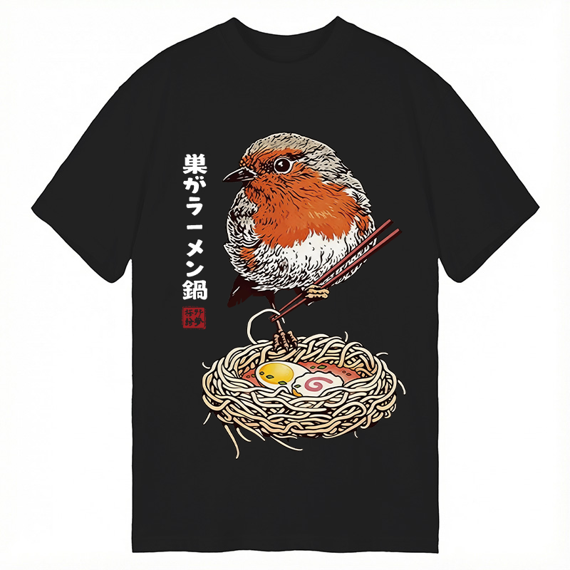 Tokyocanvas Northern Cardinal With Ramen Nest Classic T-Shirt