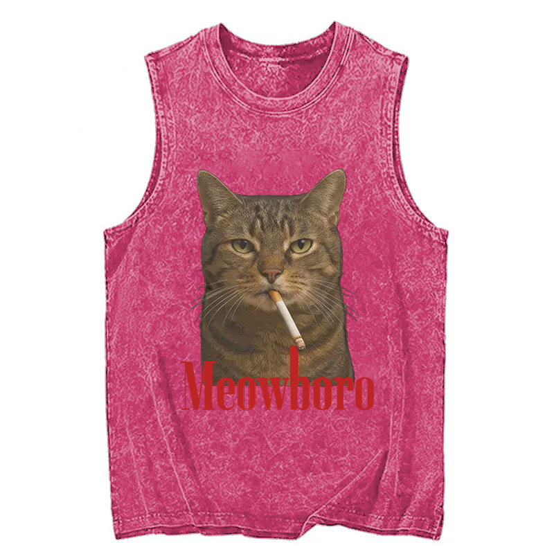 Tokyocanvas Funny Realistic Cat Meme Washed Tank