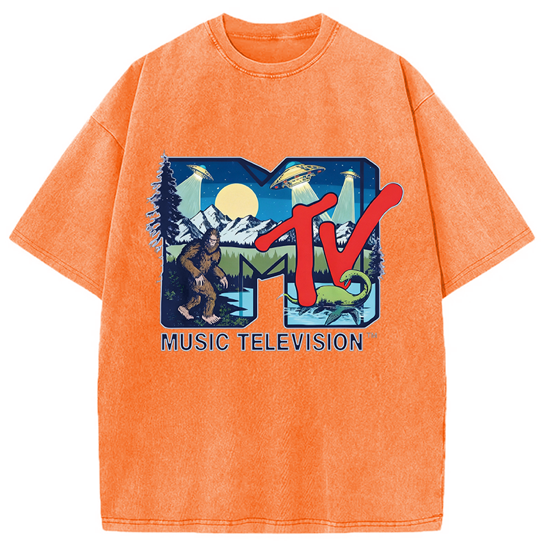 Tokyocanvas Cryptid MTV Washed T-Shirt