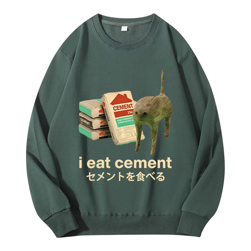 Tokyocanvas I Eat Cement Classic Sweatshirt