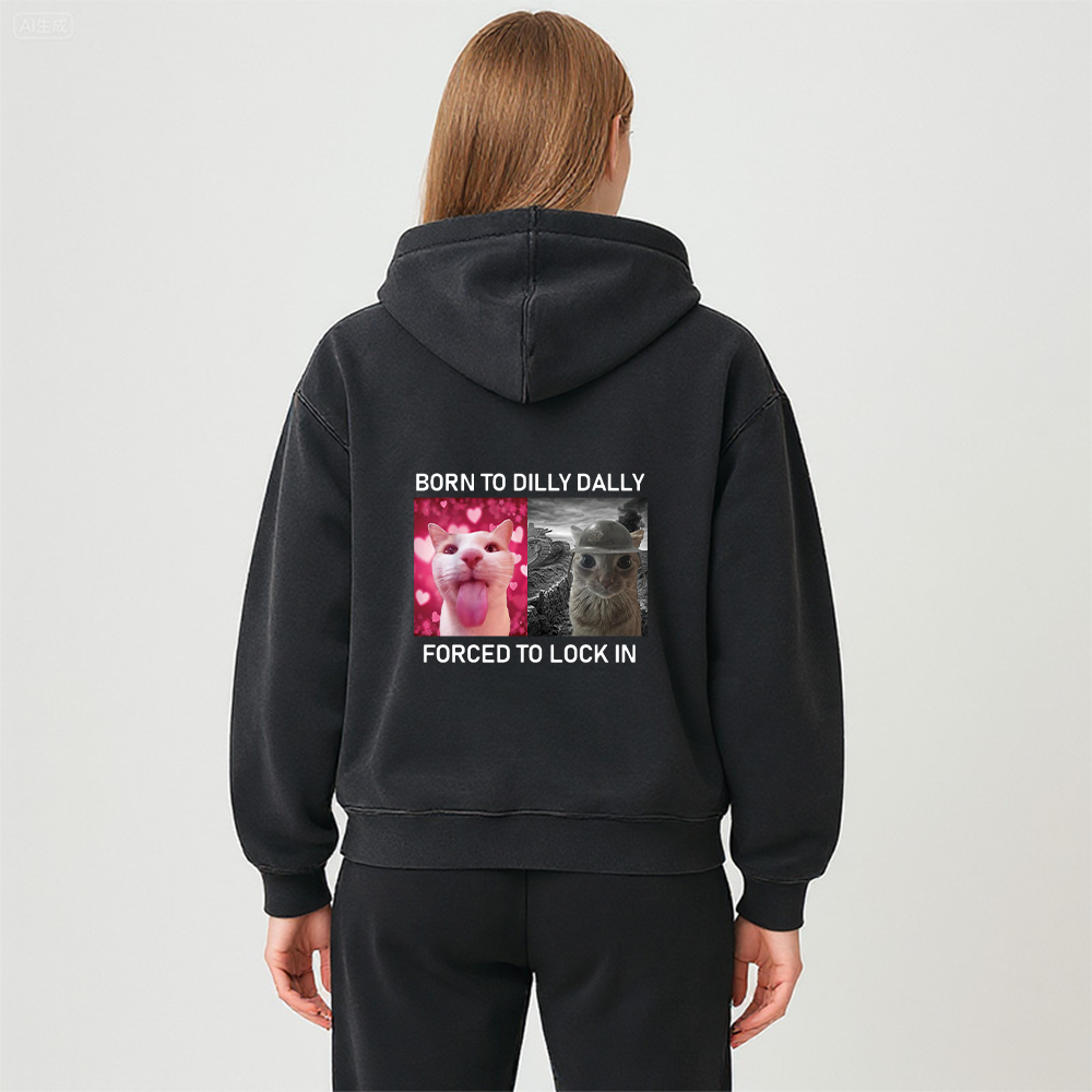 Tokyocanvas Born To Dilly Dally Washed Zip Hoodie