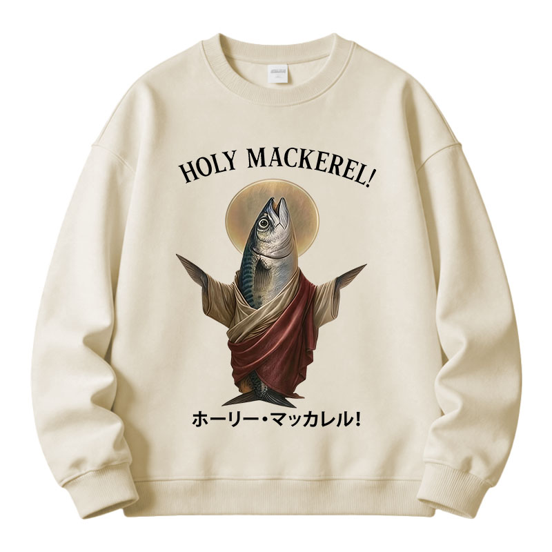 Tokyocanvas Holy Mackerel Fleece Lined Sweatshirt