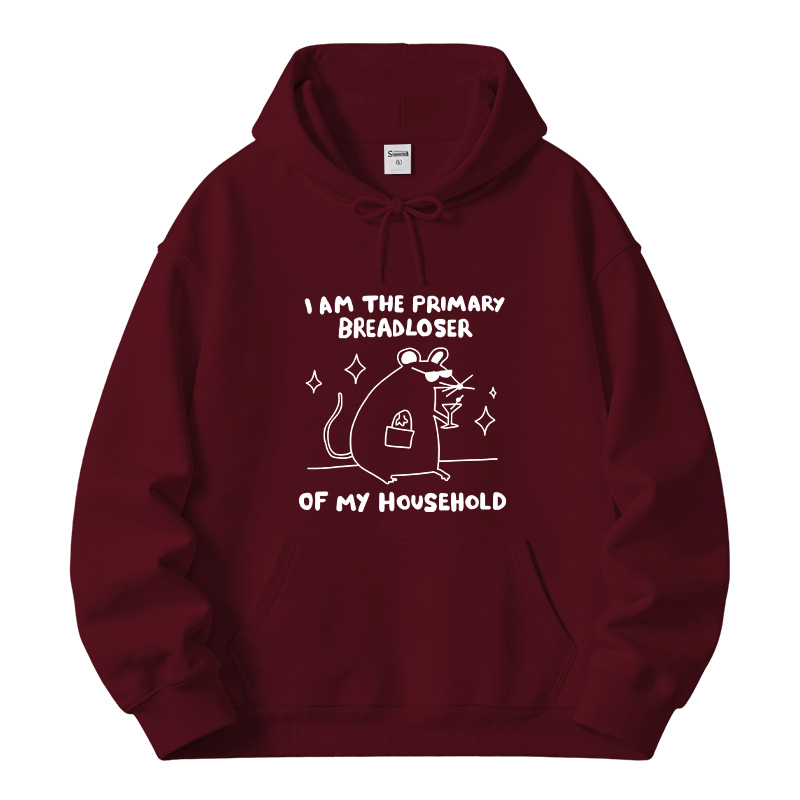 Tokyocanvas I Am the Primary Breadloser of My Household Fleece Lined Hoodie